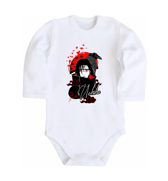Дитячий бодік Itachi Crow Білий фото