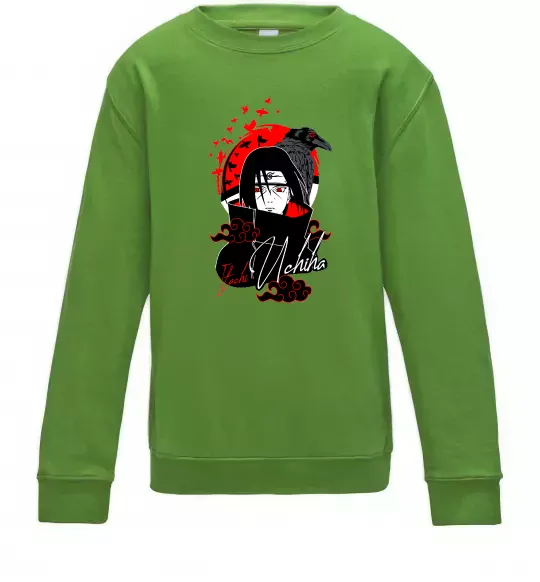 Дитячий світшот Itachi Crow Лаймовий фото