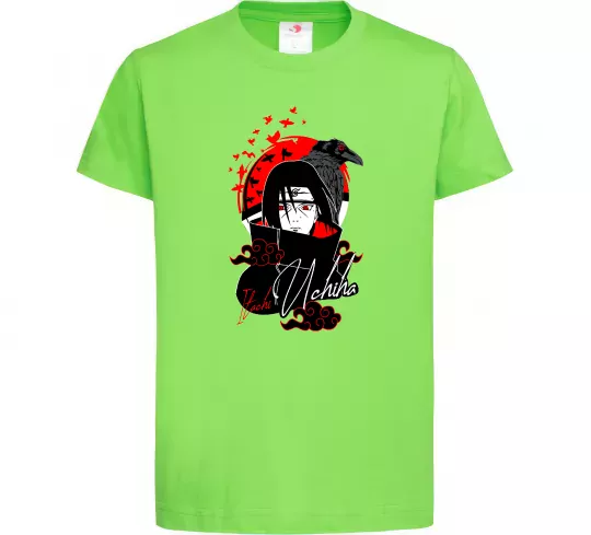 Детская футболка Itachi Crow Лаймовый фото