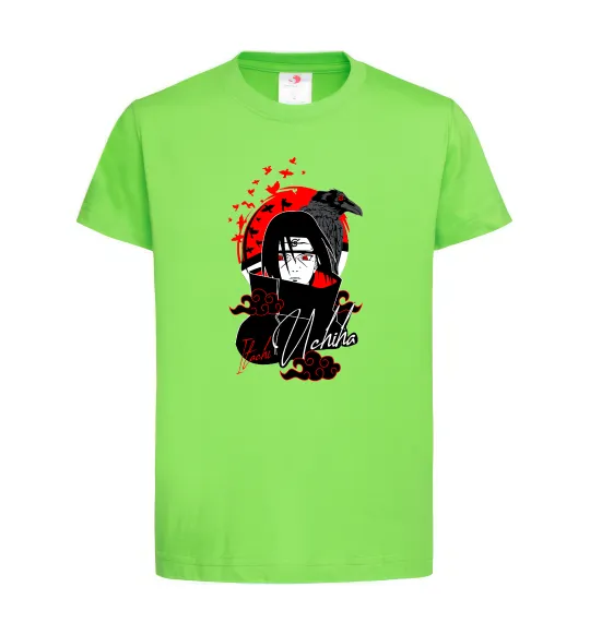 Дитяча футболка Itachi Crow Лаймовий фото
