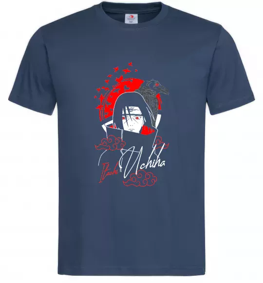 Чоловіча футболка Itachi Crow Темно-синій фото