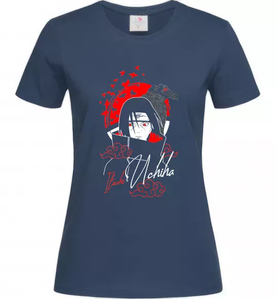 Жіноча футболка Itachi Crow Темно-синій фото