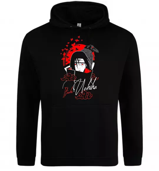 Мужская толстовка (худи) Itachi Crow Черный фото