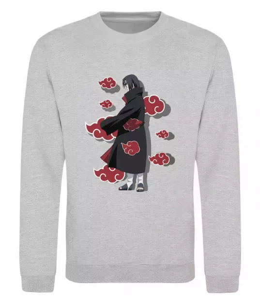 Свитшот Itachi Akatsuki Серый меланж фото