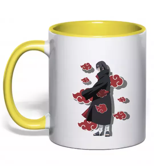 Чашка с цветной ручкой Itachi Akatsuki Солнечно желтый фото