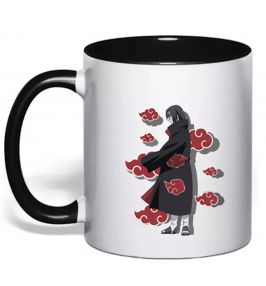 Чашка с цветной ручкой Itachi Akatsuki Черный фото