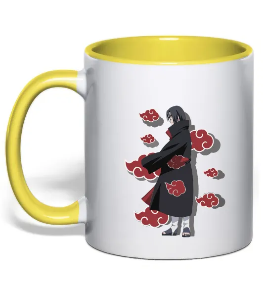 Чашка с цветной ручкой Itachi Akatsuki Лимонный фото