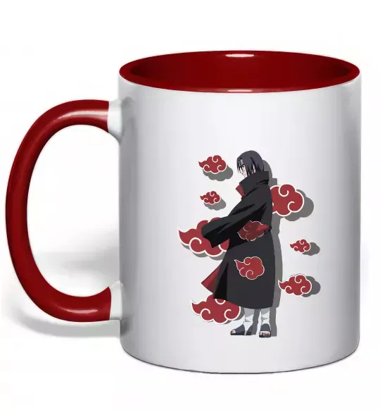 Чашка с цветной ручкой Itachi Akatsuki Красный фото