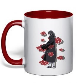 Чашка с цветной ручкой Itachi Akatsuki