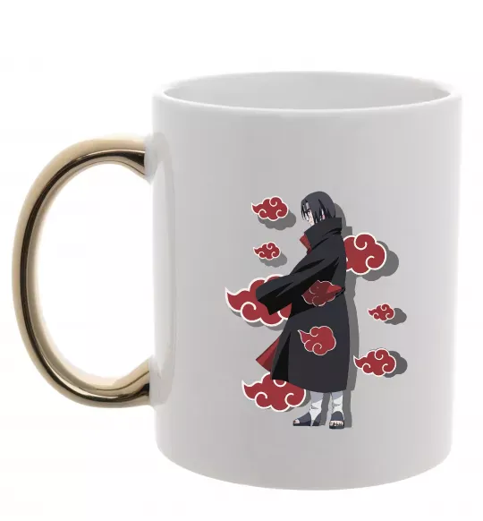 Чашка с цветной ручкой Itachi Akatsuki Золото фото