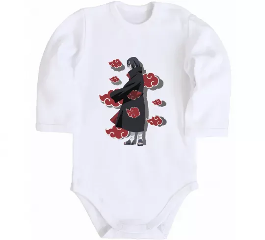 Детский боди Itachi Akatsuki Белый фото