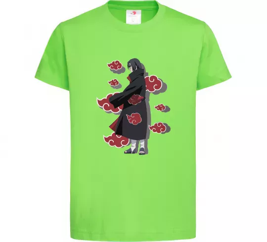 Дитяча футболка Itachi Akatsuki Лаймовий фото