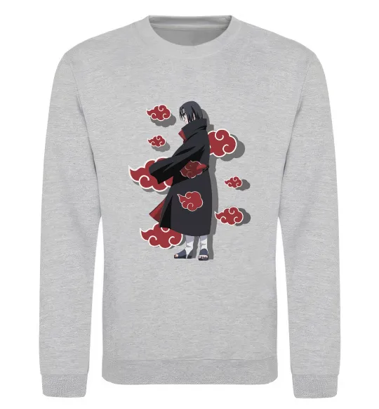 Свитшот Itachi Akatsuki Серый меланж фото