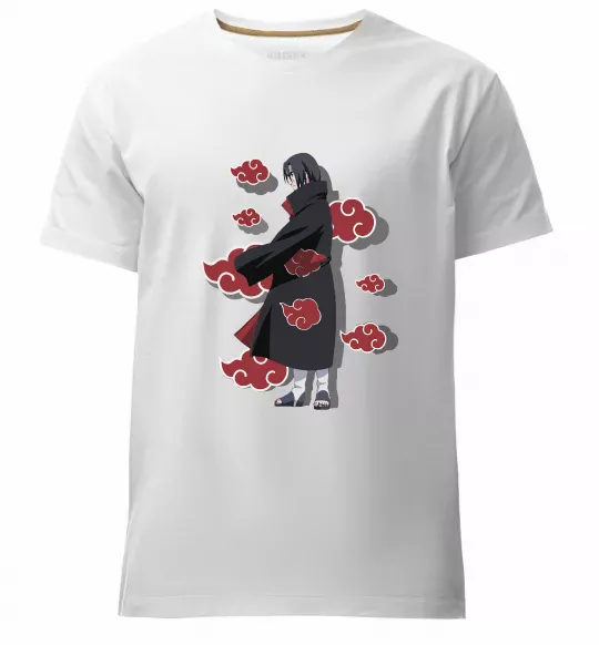 Мужская премиум футболка Itachi Akatsuki Белый фото