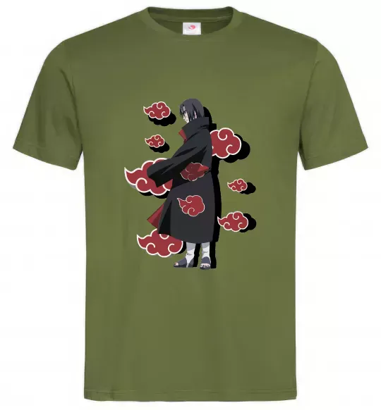 Мужская футболка Itachi Akatsuki Оливковый фото