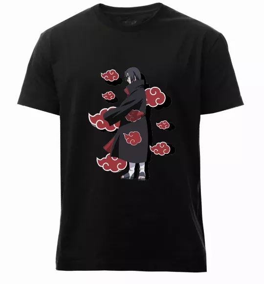 Мужская премиум футболка Itachi Akatsuki Черный фото
