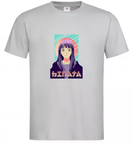 Чоловіча футболка Hinata Naruto Сірий фото