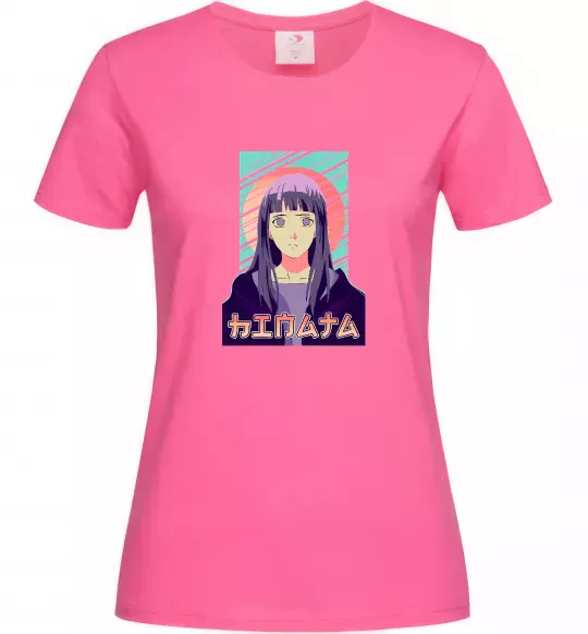Женская футболка Hinata Naruto Ярко-розовый фото