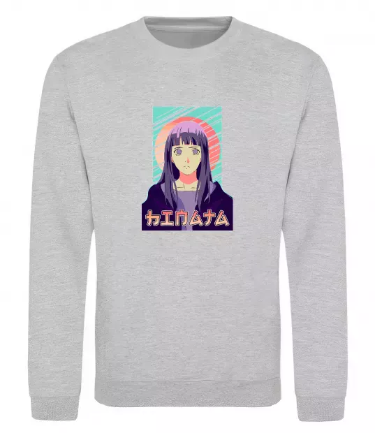 Свитшот Hinata Naruto Серый меланж фото