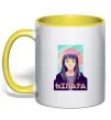 Чашка с цветной ручкой Hinata Naruto Солнечно желтый фото