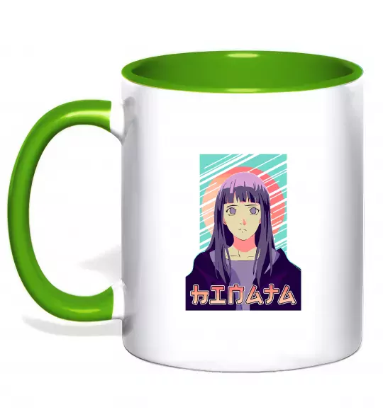 Чашка с цветной ручкой Hinata Naruto Зеленый фото