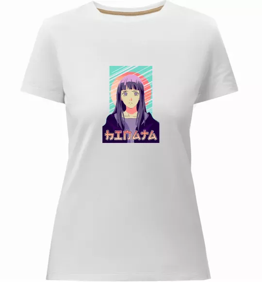 Женская премиум футболка Hinata Naruto Белый фото