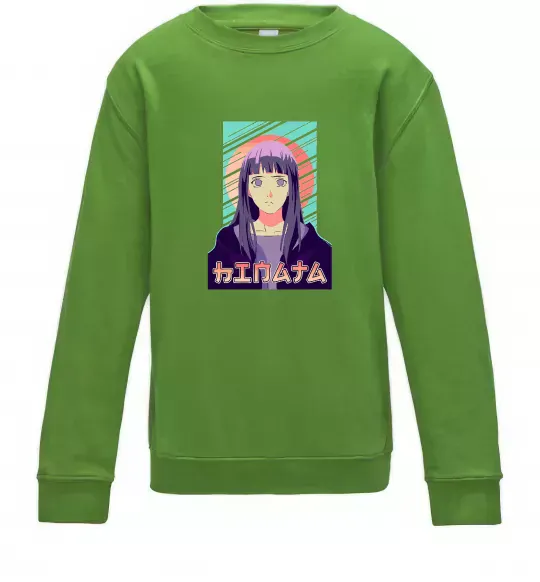 Детский Свитшот Hinata Naruto Лаймовый фото