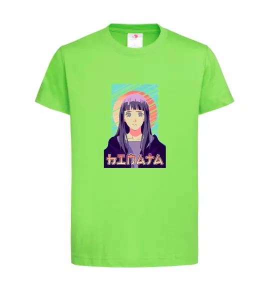 Дитяча футболка Hinata Naruto Лаймовий фото