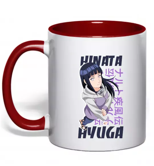 Чашка з кольоровою ручкою Hinata Hyuga Червоний фото