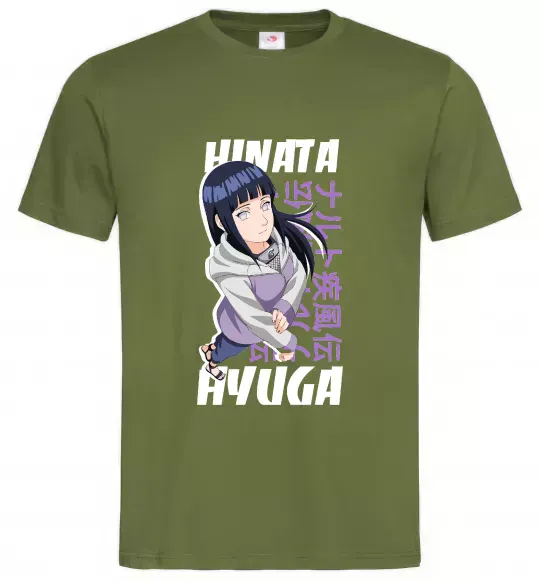 Чоловіча футболка Hinata Hyuga Оливковий фото