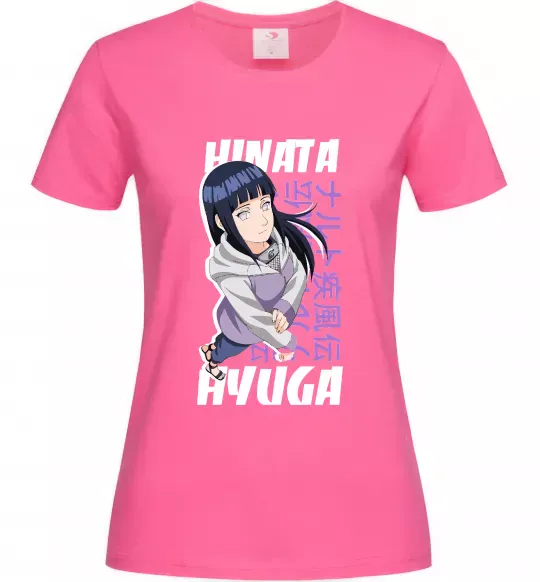 Жіноча футболка Hinata Hyuga Яскраво-рожевий фото