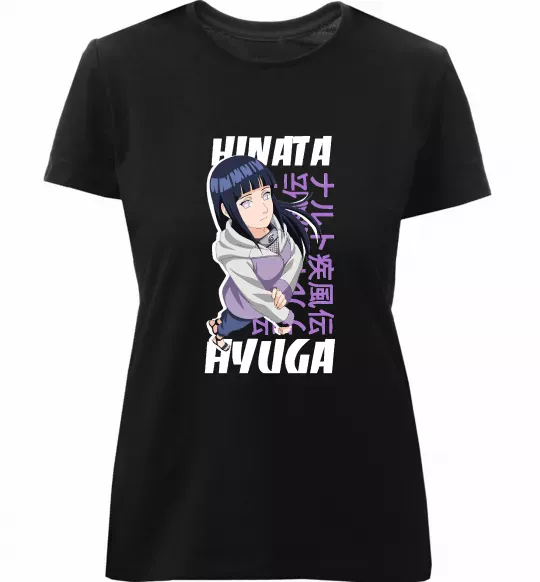 Жіноча преміум футболка Hinata Hyuga Чорний фото