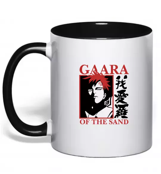 Чашка з кольоровою ручкою Gaara of the Sand Чорний фото