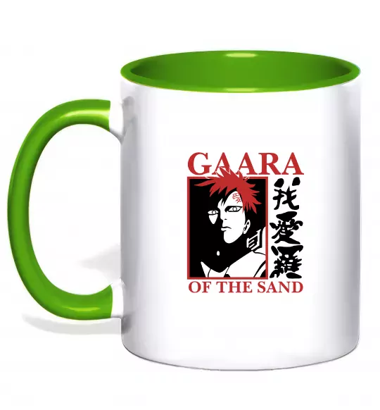 Чашка з кольоровою ручкою Gaara of the Sand Зелений фото