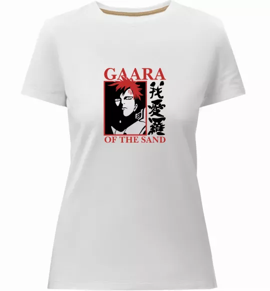 Женская премиум футболка Gaara of the Sand Белый фото