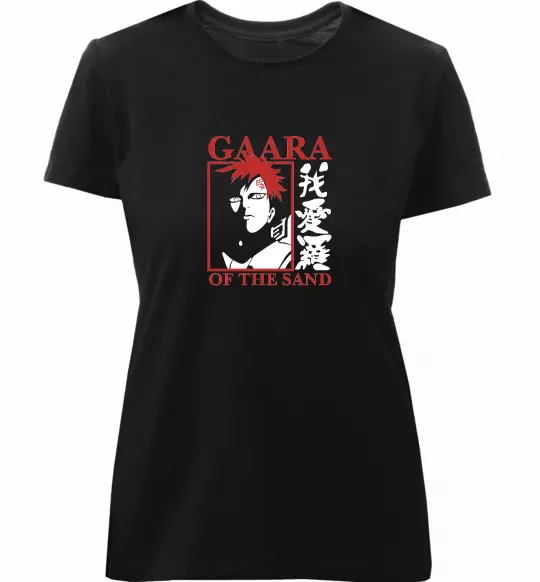 Женская премиум футболка Gaara of the Sand Черный фото