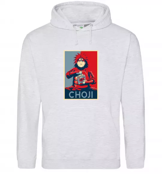 Чоловіча толстовка (худі) Choji Сірий меланж фото