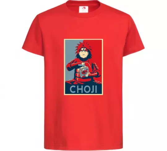 Дитяча футболка Choji Червоний фото