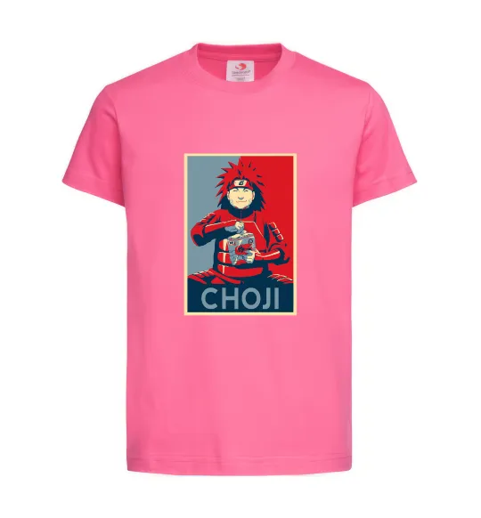 Дитяча футболка Choji Яскраво-рожевий фото