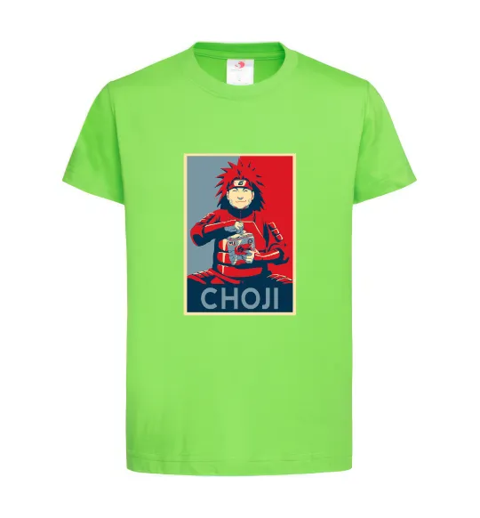Дитяча футболка Choji Лаймовий фото