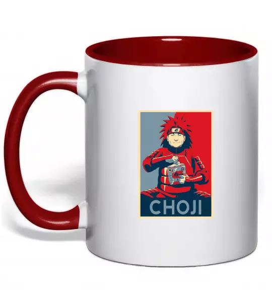 Чашка с цветной ручкой Choji Красный фото