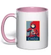 Чашка с цветной ручкой Choji Нежно розовый фото