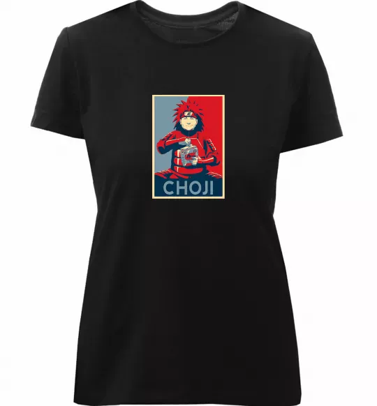 Жіноча преміум футболка Choji Чорний фото