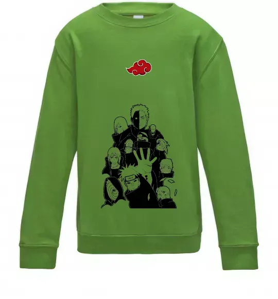 Детский Свитшот Akatsuki Наруто Лаймовый фото