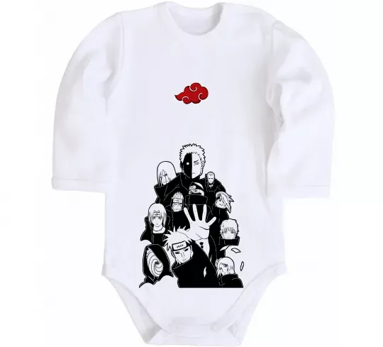 Детский боди Akatsuki Наруто Белый фото