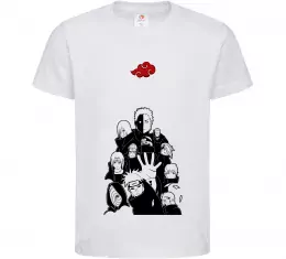 Детская футболка Akatsuki Наруто Белый фото