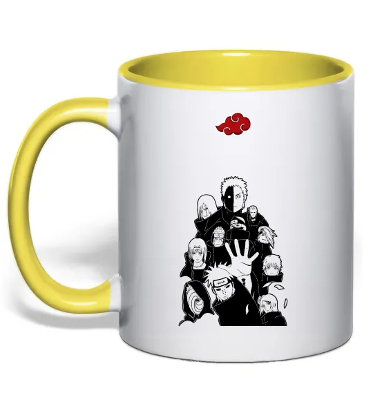 Чашка с цветной ручкой Akatsuki Наруто Лимонный фото