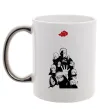 Чашка з кольоровою ручкою Akatsuki Наруто Срібло фото