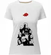 Жіноча преміум футболка Akatsuki Наруто Білий фото