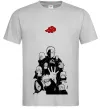 Мужская футболка Akatsuki Наруто Серый фото